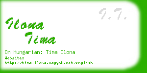 ilona tima business card